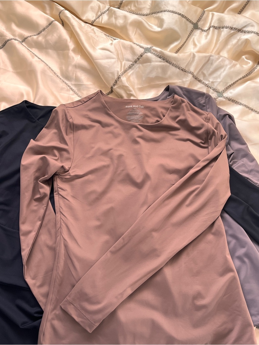 OAK + FORT Long Sleeve Crewneck Top - Mauve